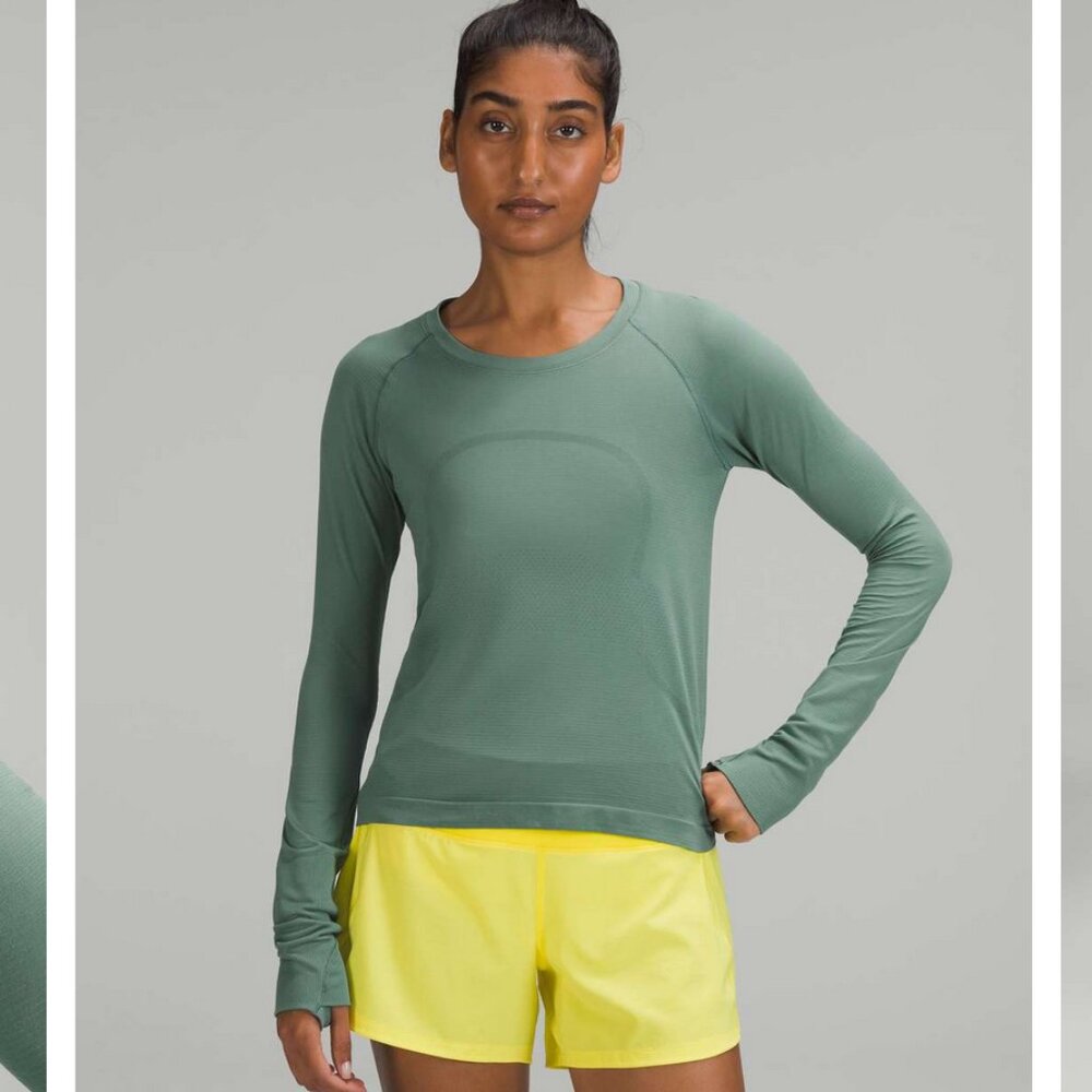 NWT Lululemon Swiftly Tech Long Sleeve Shirt Race Length Tidewater Teal size 4